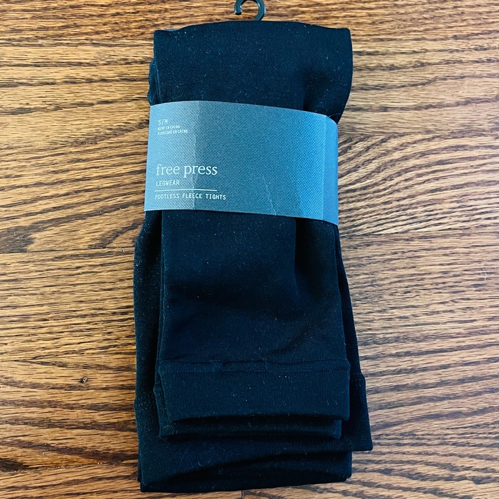Free Press Footless Fleece Tights, size S/M